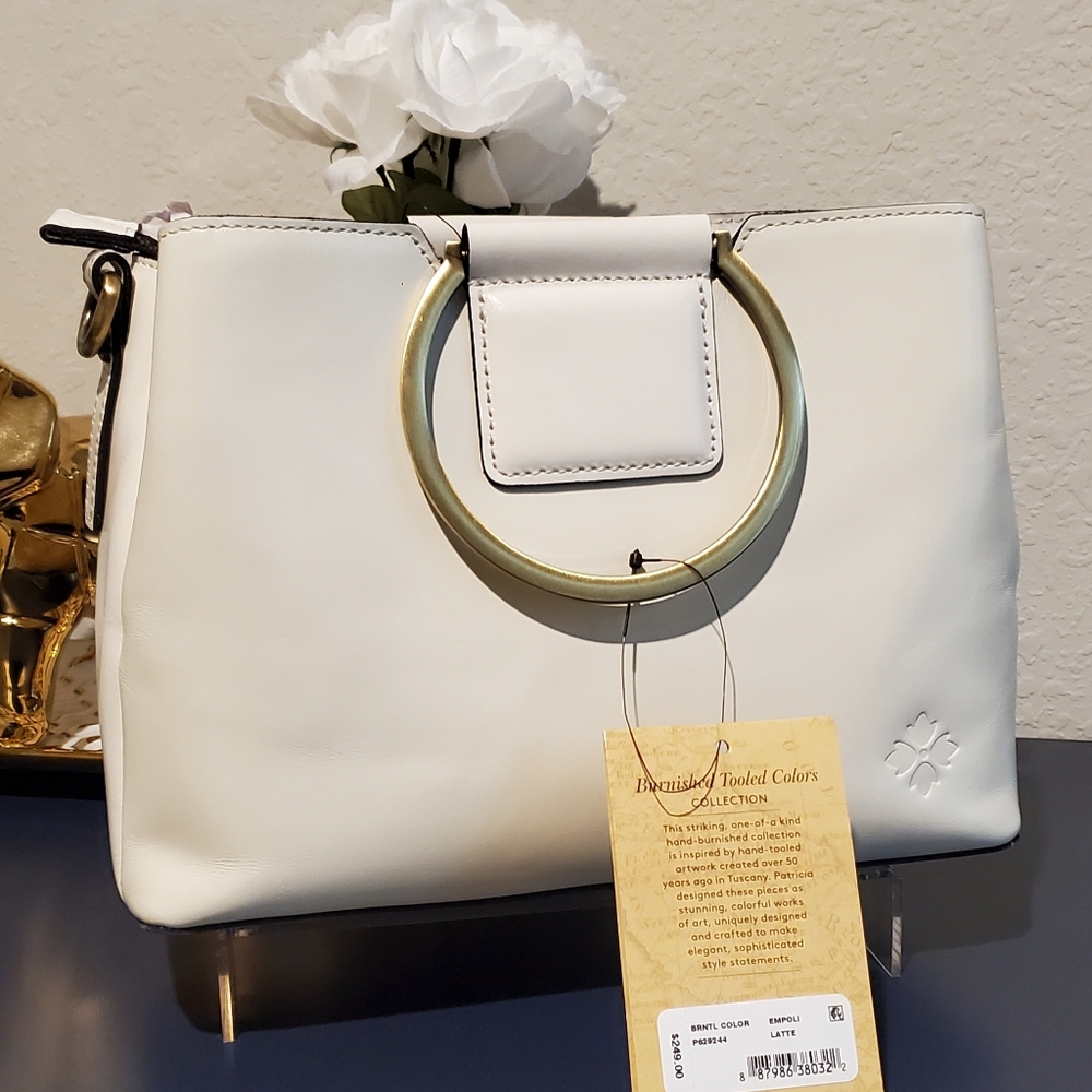 NWT Patricia Nash Empoli Satchel in Latte color - Picture 2 of 9